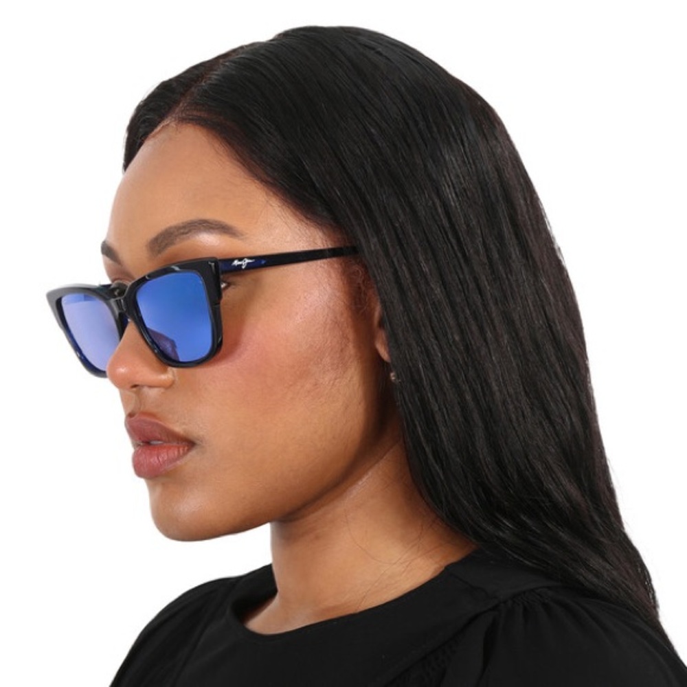 NEW Maui Jim Kou - Navy with Blue Hawaii Mirror Polarized Glass Lenses - Picture 4 of 11